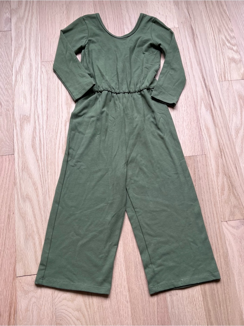 Alice and Ames Olive Green Wide Leg Romper size 4 girls